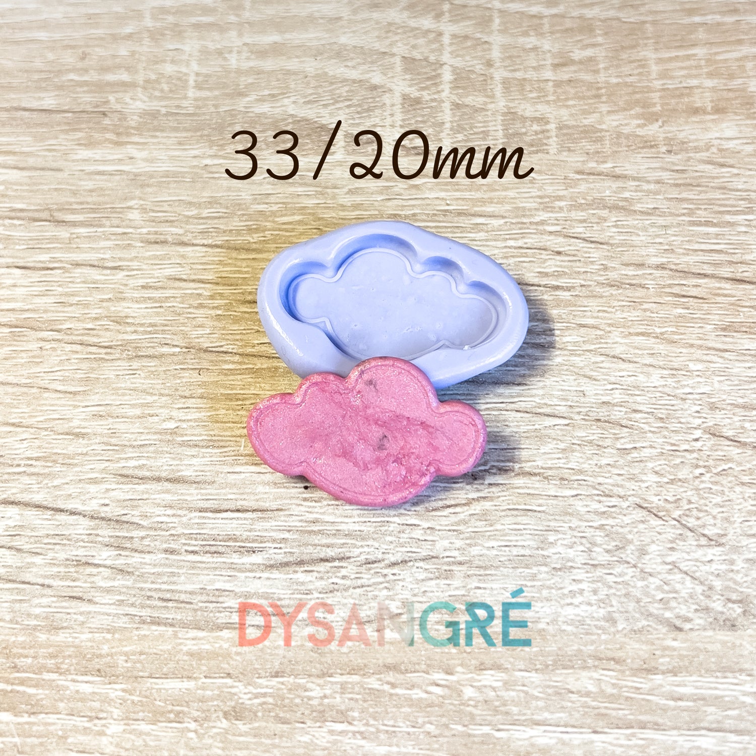 Moule en silicone nuage 33/20mm