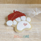 Ornement de Noël patte de Chien bonnet de Noël