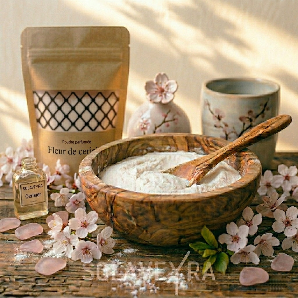 Poudre parfumée Parfum Fleurs de cerisier by Solaveyra