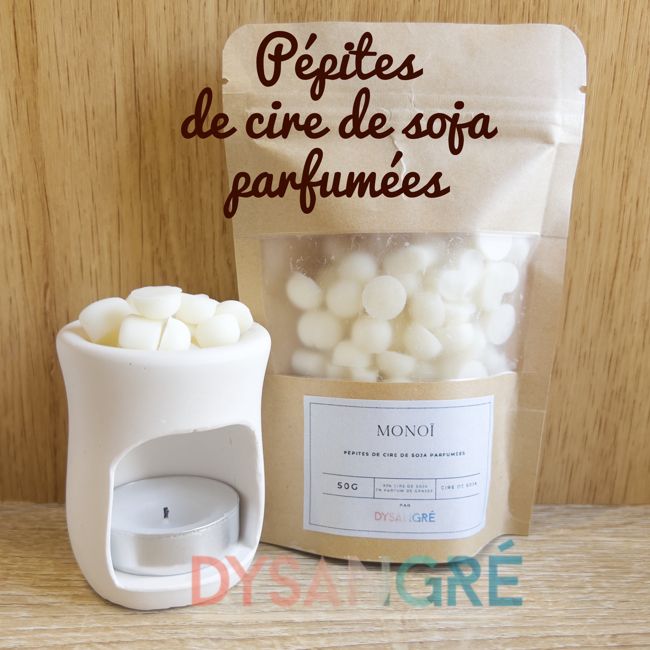 Pépites de cire d'olive parfums Fleuris "Plusieurs senteurs aux choix"