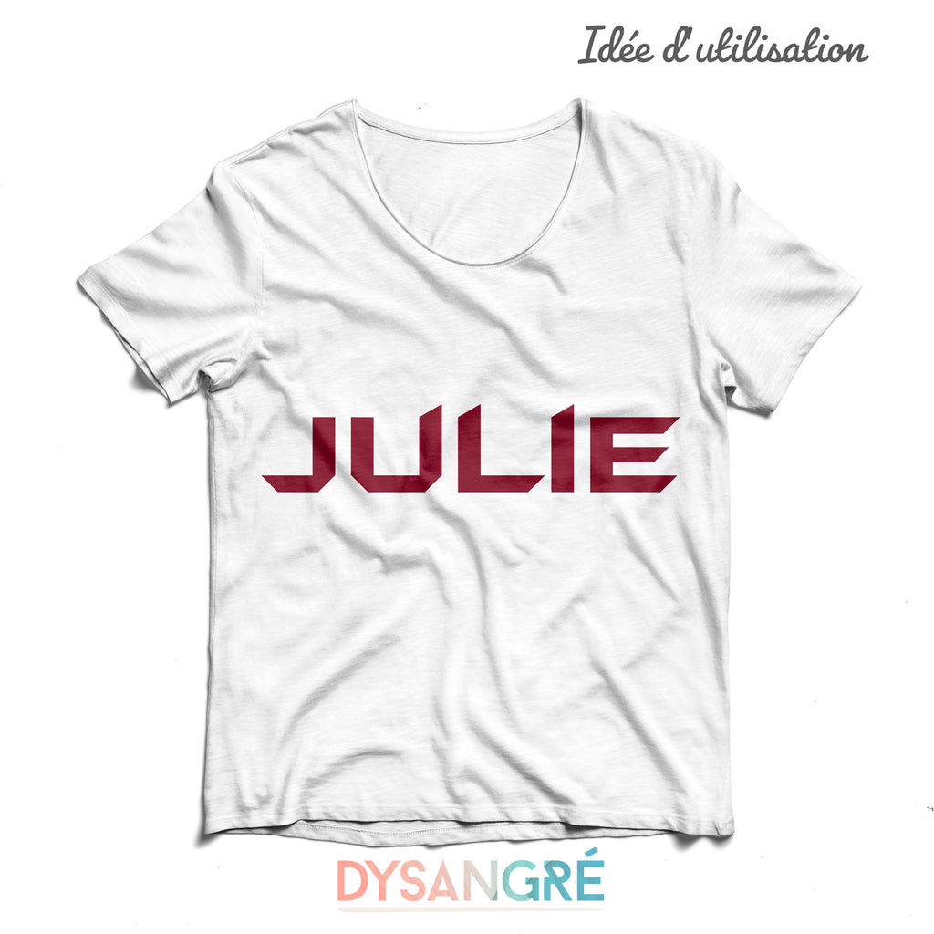 Flexs thermocollant prénom avec typographie aux choix thème Enfants