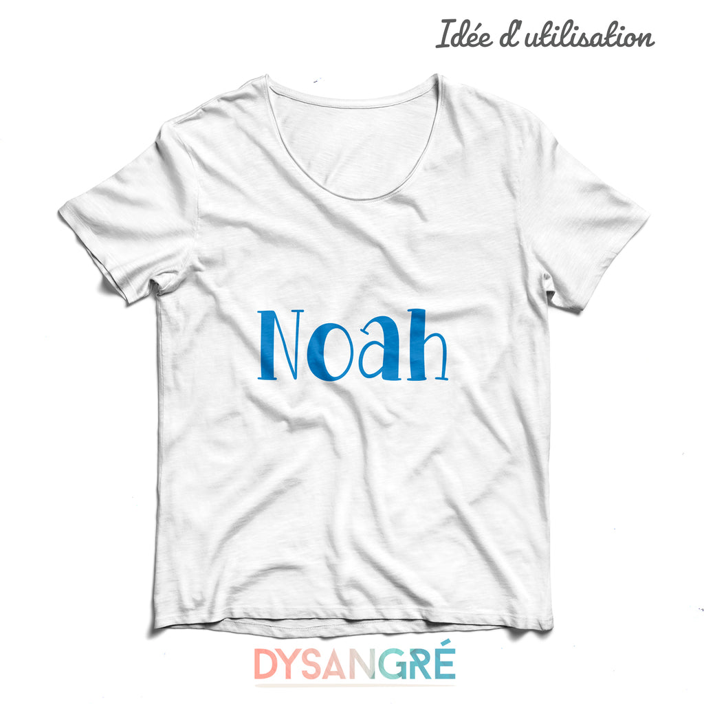 Flexs thermocollant prénom avec typographie aux choix thème fantaisie