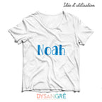 Flexs thermocollant prénom avec typographie aux choix thème fantaisie