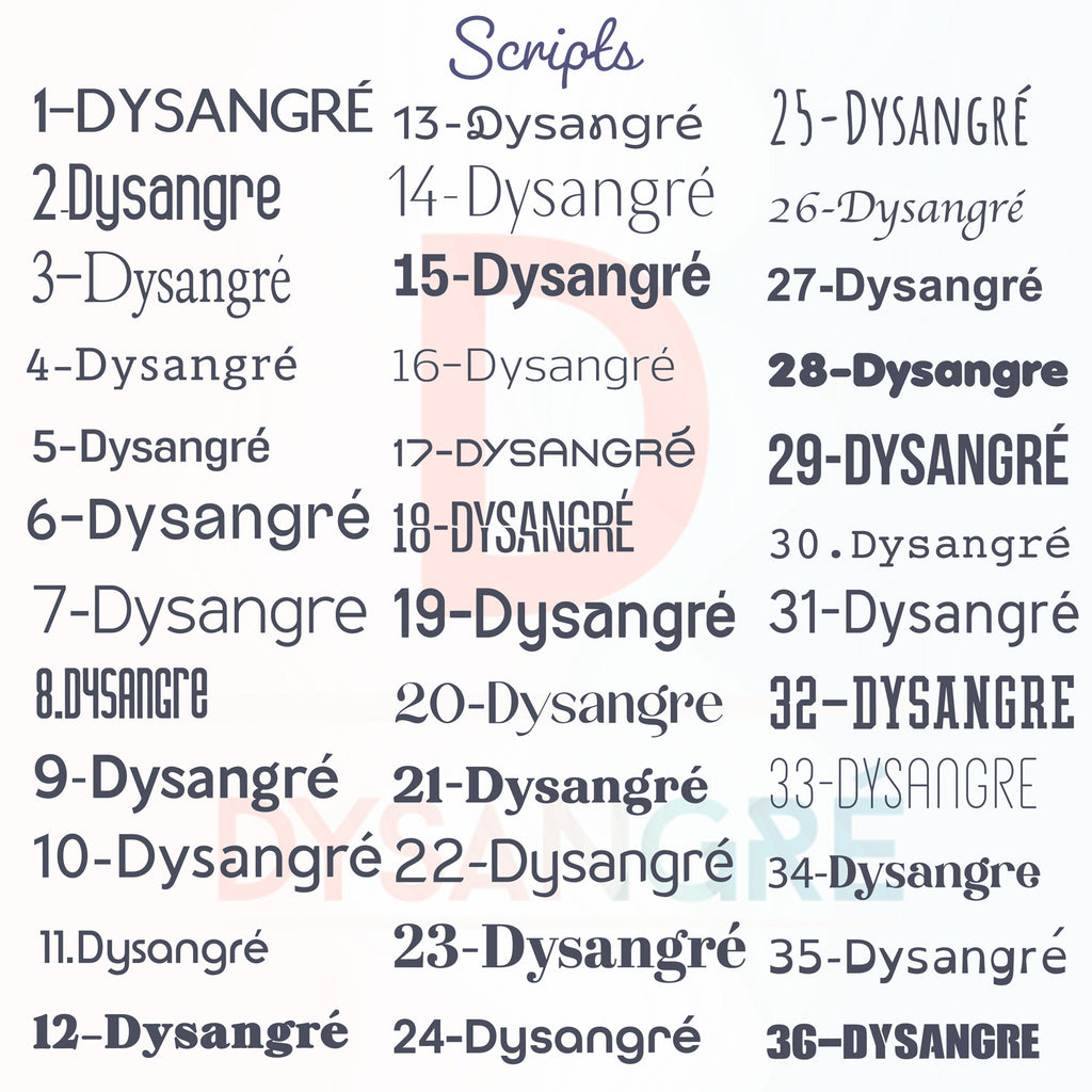 Flexs thermocollant prénom avec typographie aux choix thème basique