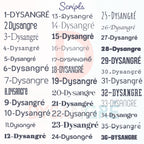 Flexs thermocollant prénom avec typographie aux choix thème basique