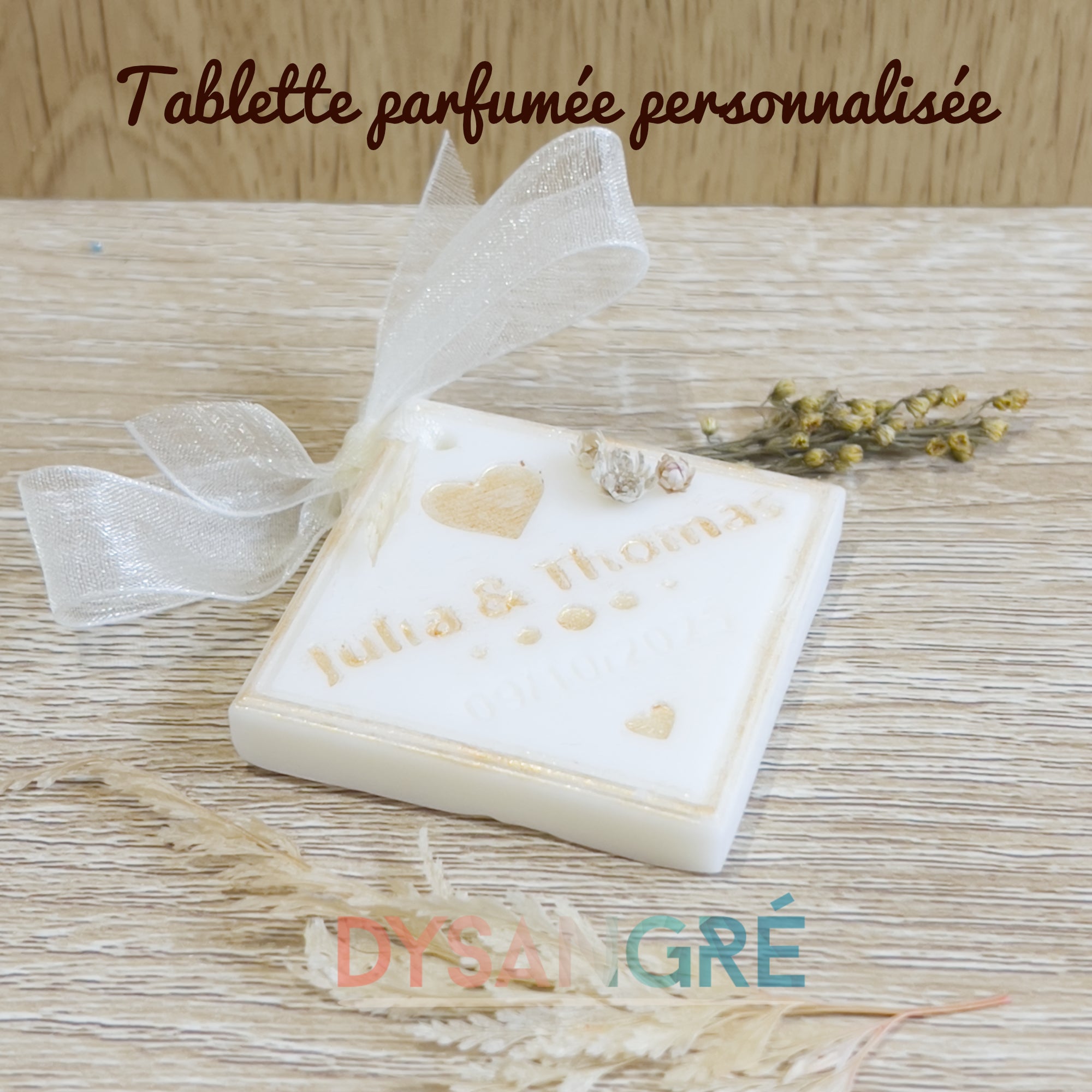 Tablette parfumée Carré personnalisée