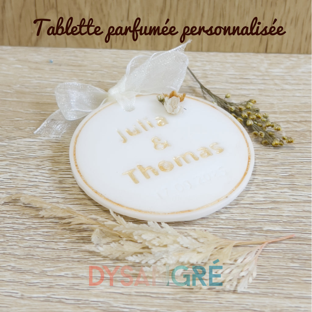 Tablette parfumée ronde personnalisée