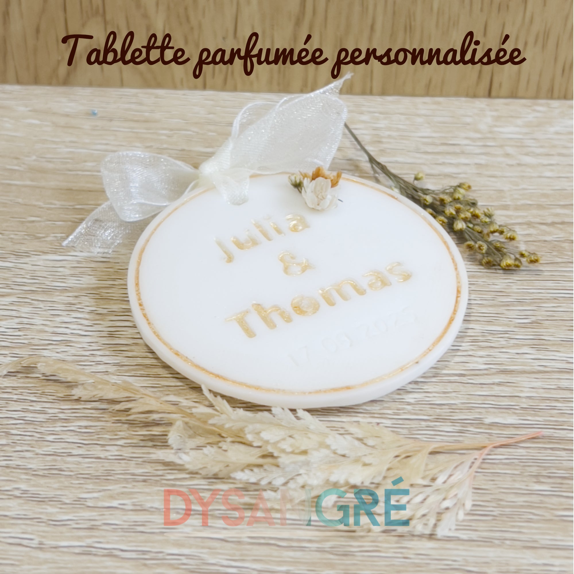 Tablette parfumée ronde personnalisée