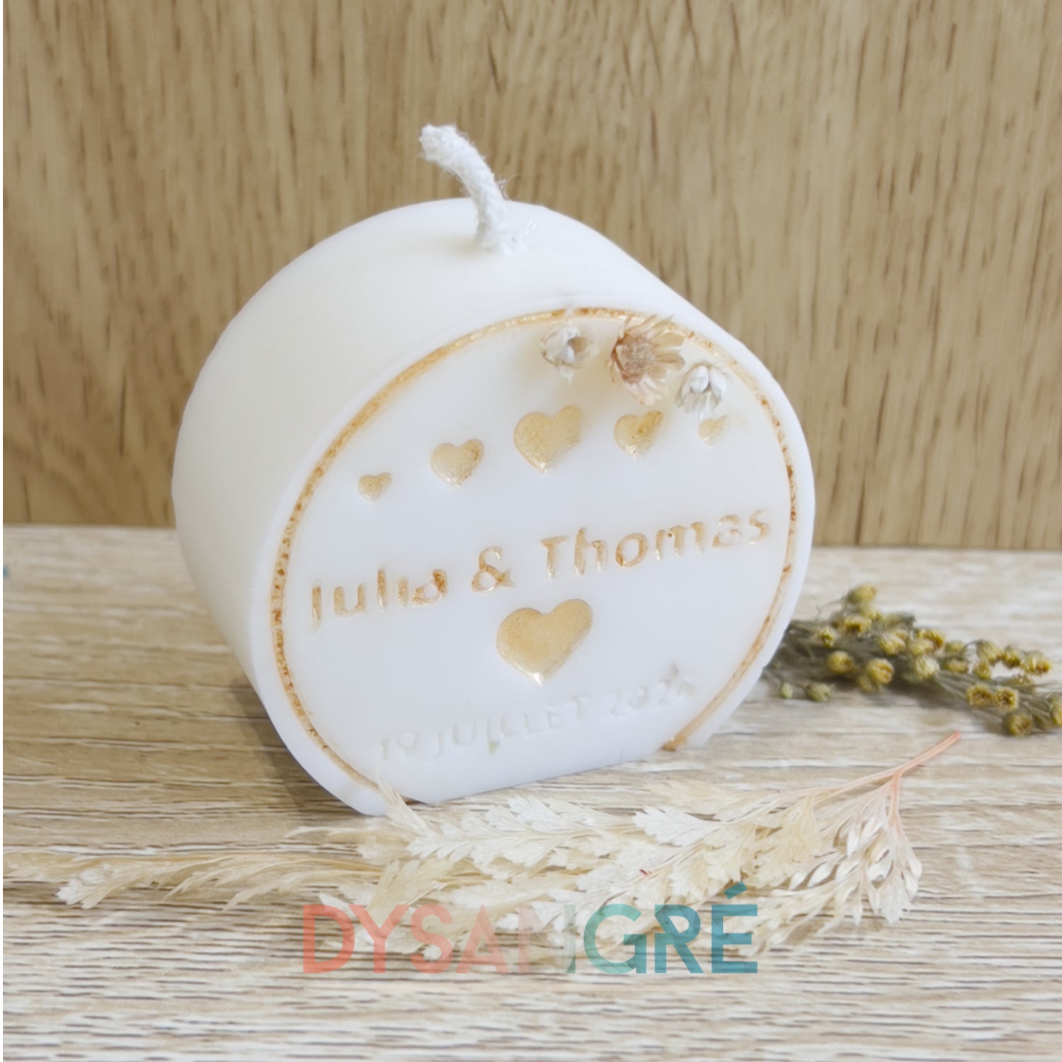 Bougie parfumée Ronde personnalisée