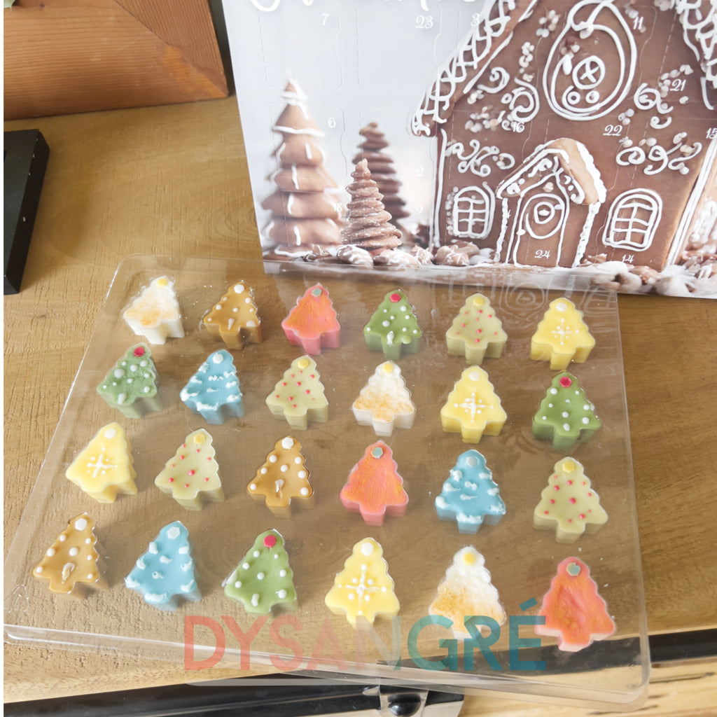 Calendrier de l'Avent fondant senteur de Noël Maison pain d'épice