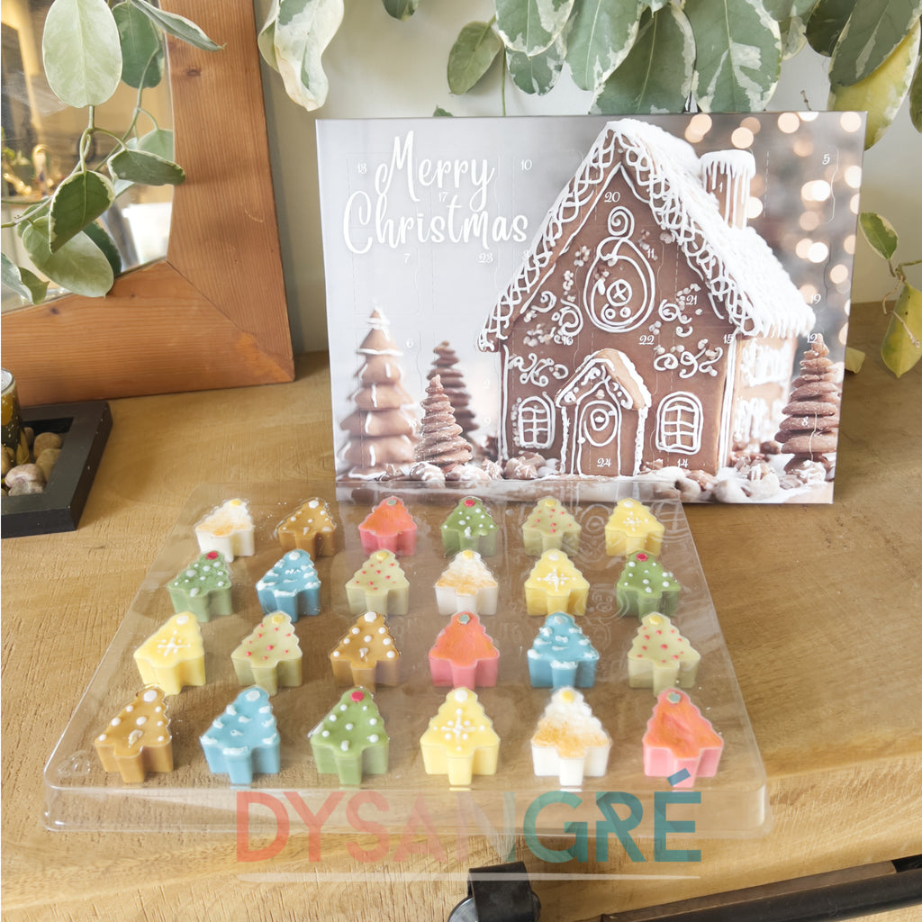 Calendrier de l'Avent fondant senteur de Noël Maison pain d'épice