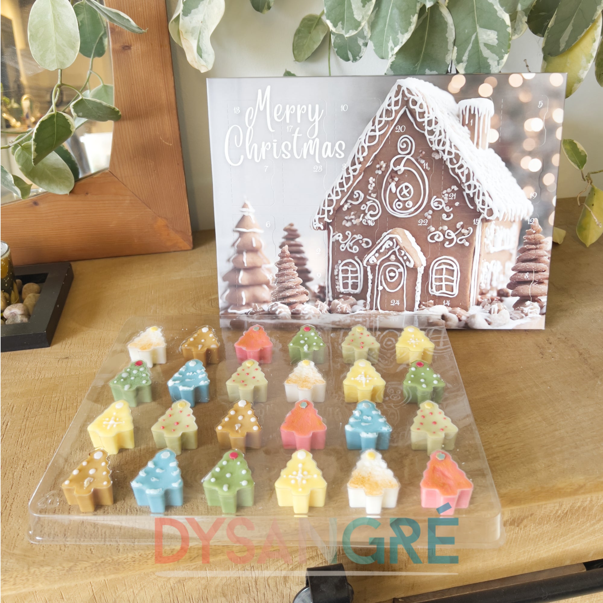 Calendrier de l'Avent fondant senteur de Noël Maison pain d'épice