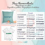 Flexs thermocollant prénom avec typographie aux choix thème basique