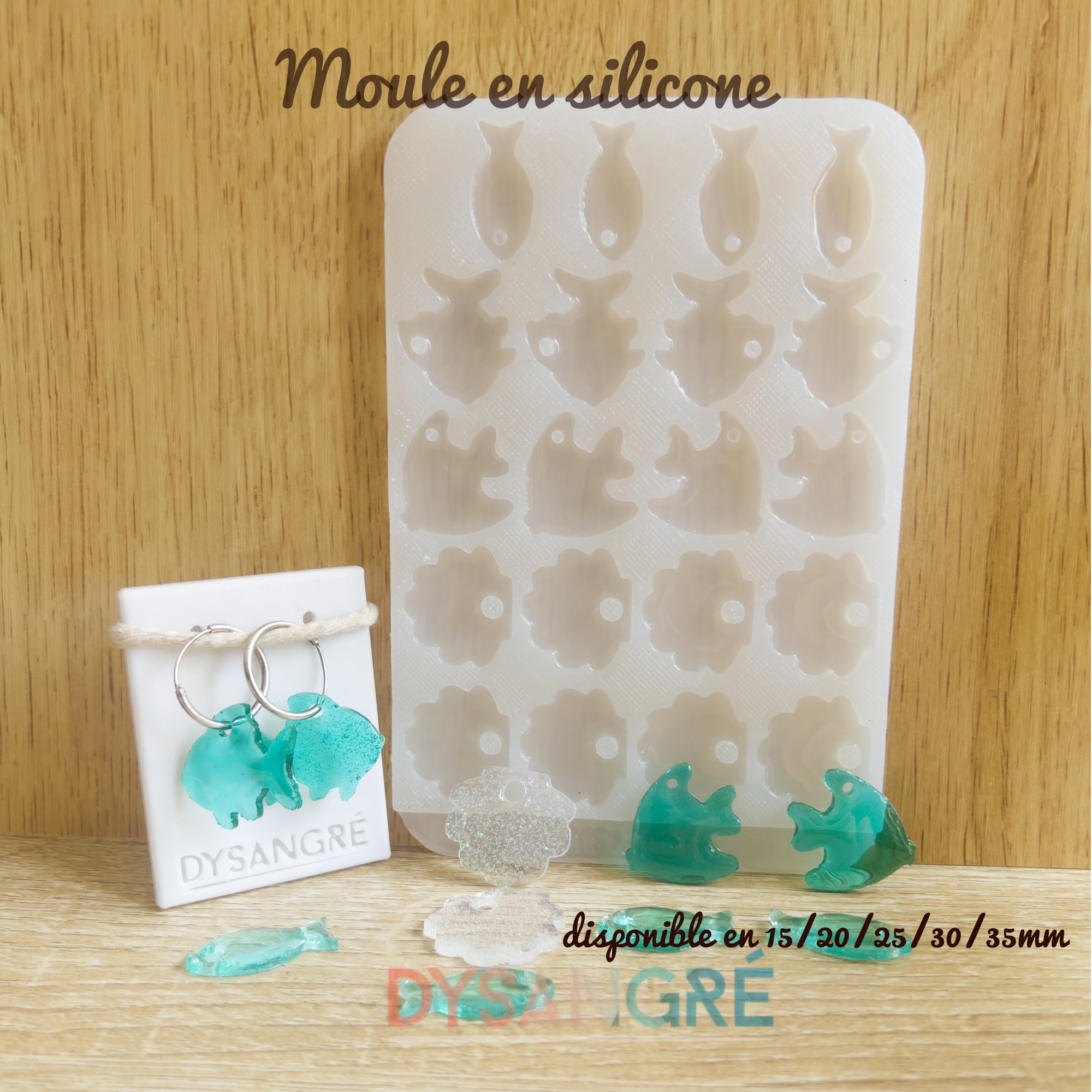 Moule en silicone Pampilles Sous l'eau