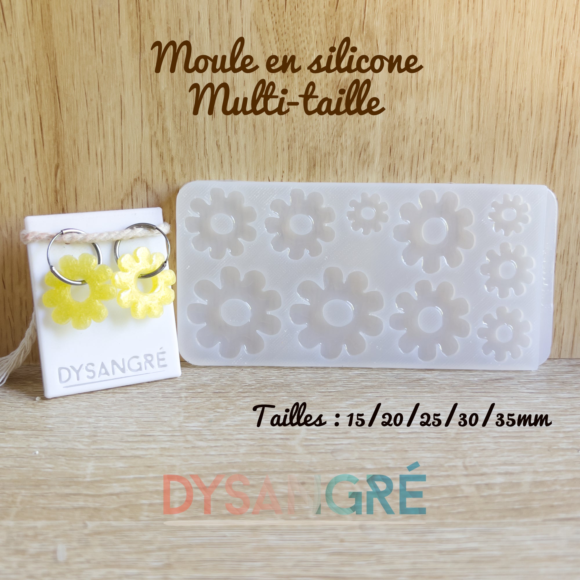Moule en silicone Pampilles Multi-tailles Fleurs de Paquerette