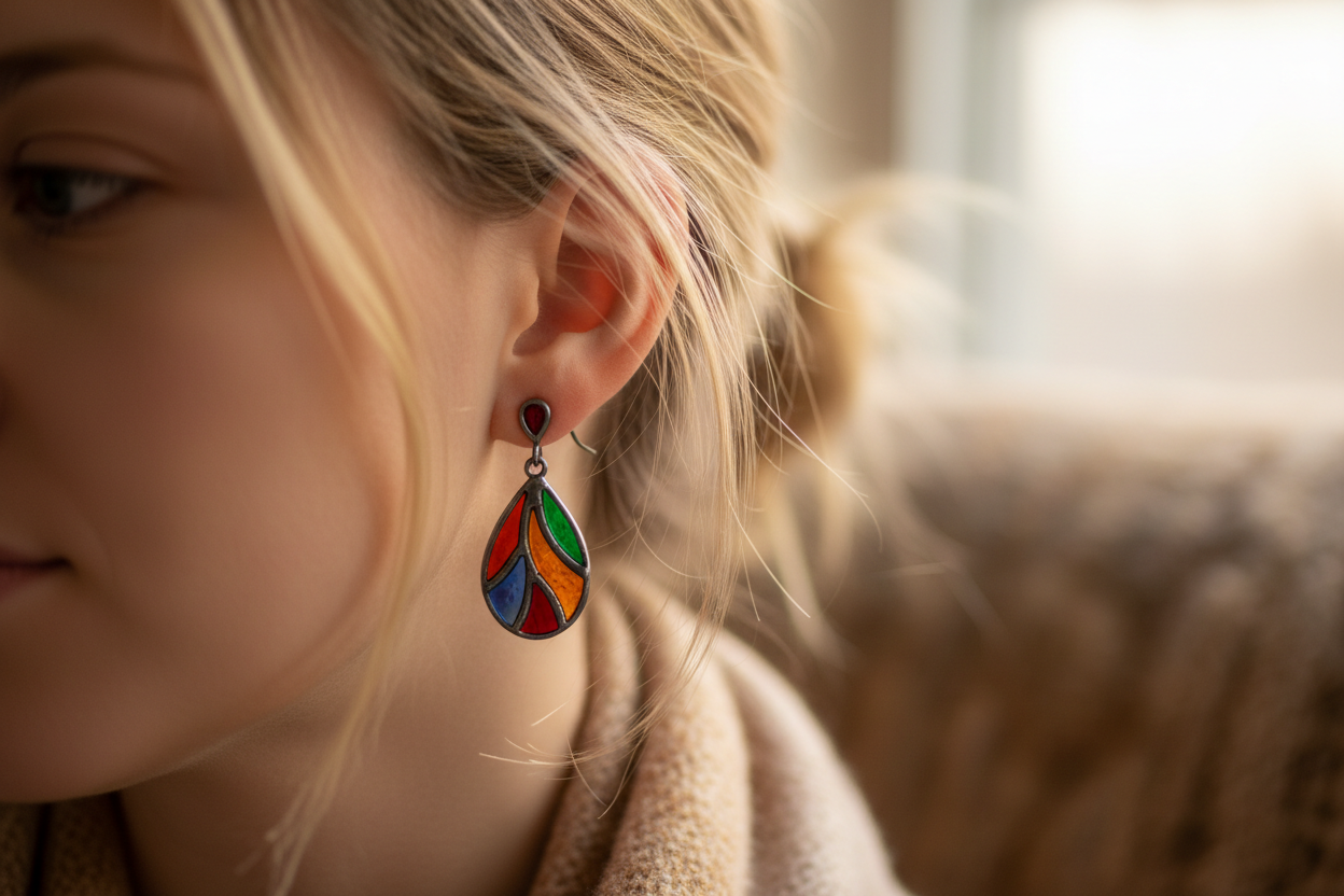 plus façon breloque pour la boucle d'oreille mais ne change rien d'autre de la photo