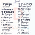 Flexs thermocollant prénom avec typographie aux choix thème Manuscrit